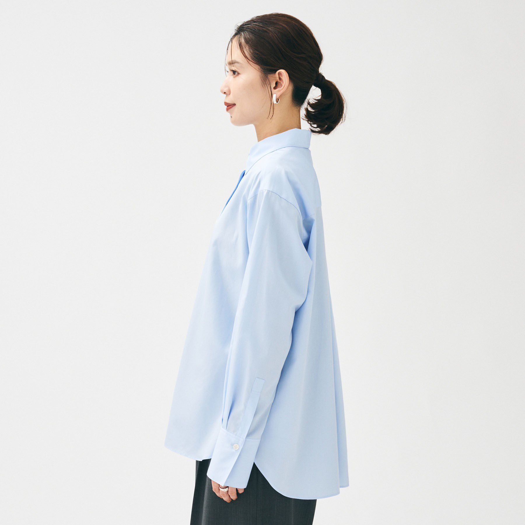 UNTITLED「【重ね着レイヤード/スーツブラウス】ファインブロードベーシックシャツ」|シャツ・ブラウス|