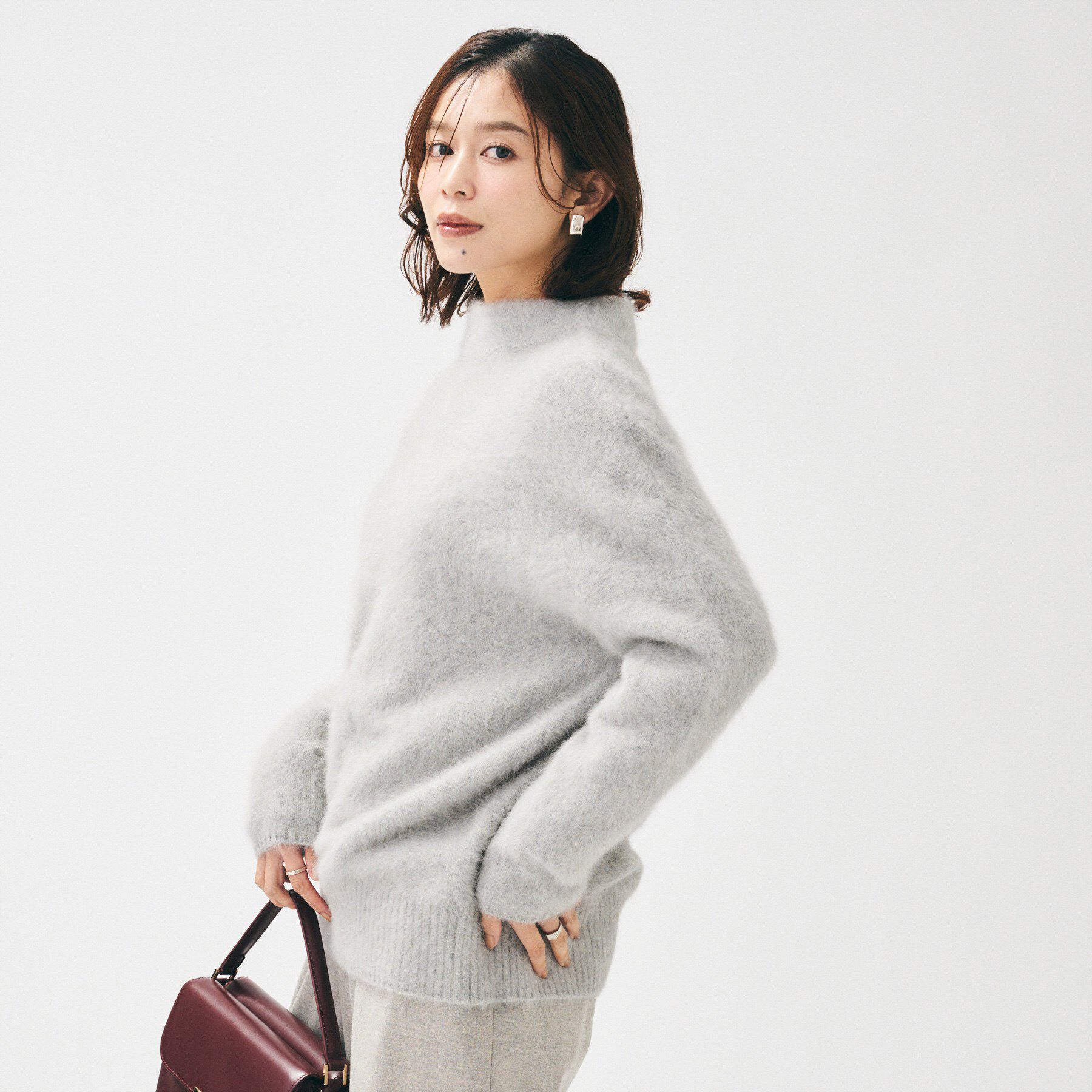 UNTITLED「【大人な品格/ふわふわニット】フォックスカシミヤ コクーンニット」|ニット・セーター|