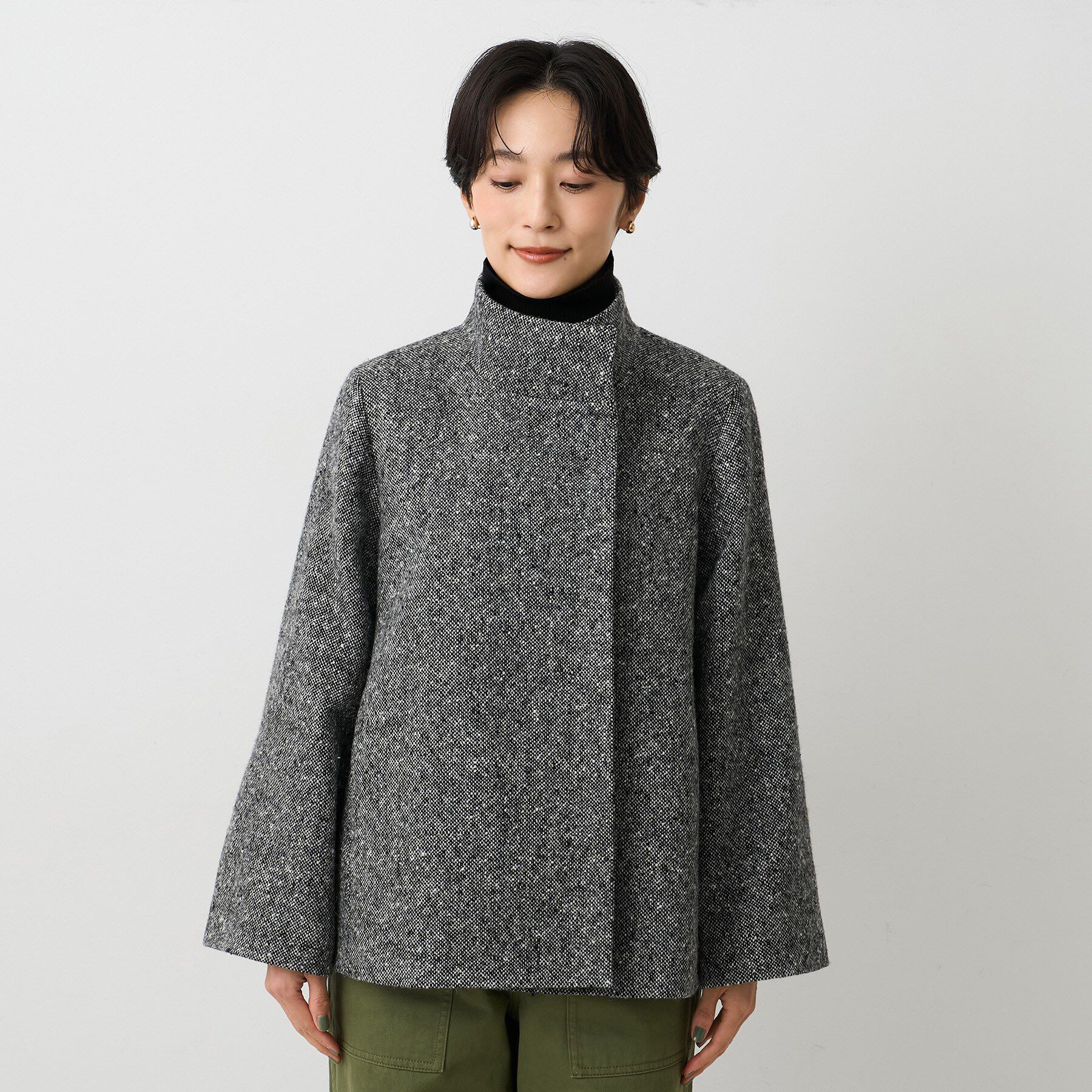 UNTITLED「【スタンドカラー/オンオフ使える】クラシカルツイードコート」|その他|
