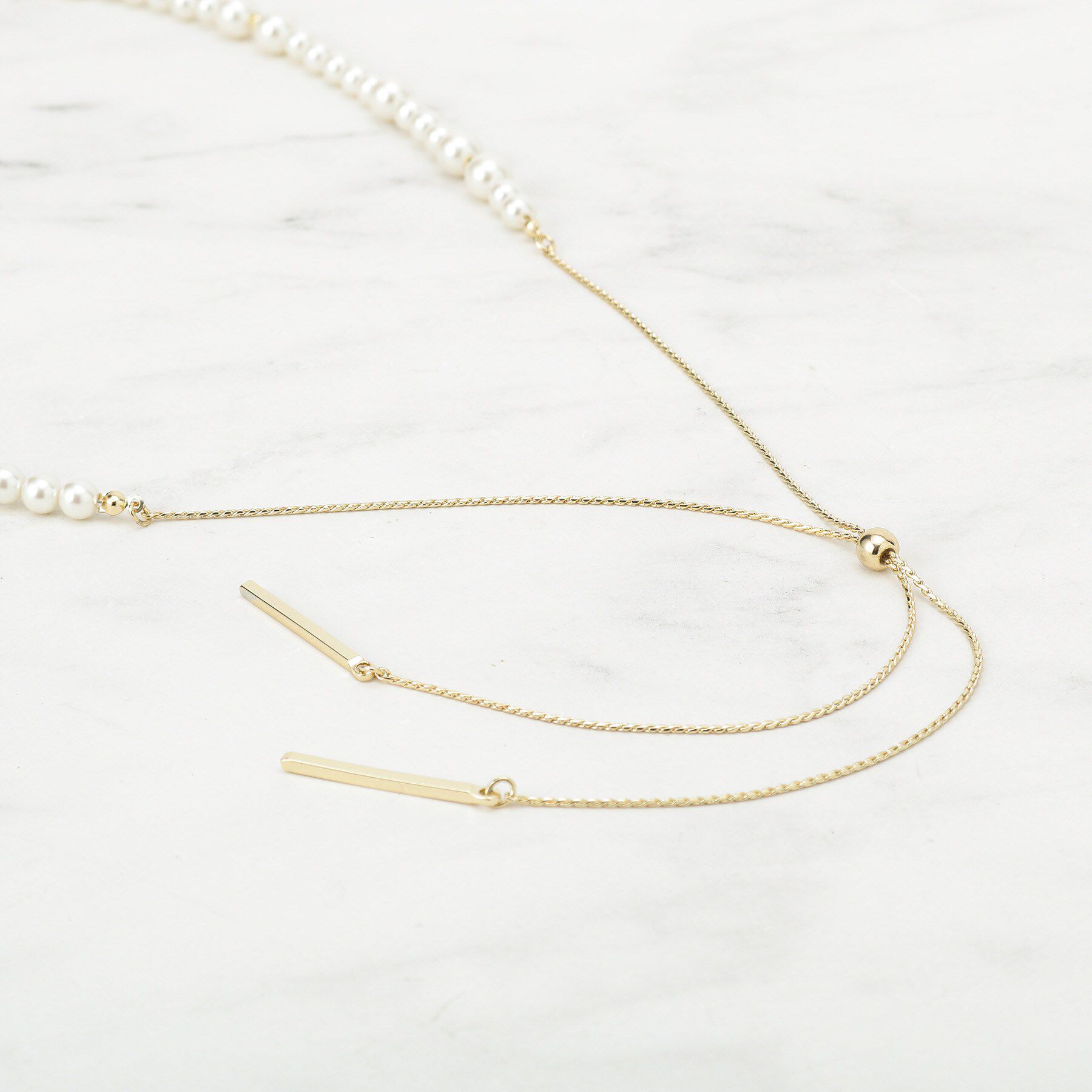 Reflect「【フォーマル／入卒／長さ調節可】淡水パールロングネックレス」|ネックレス|