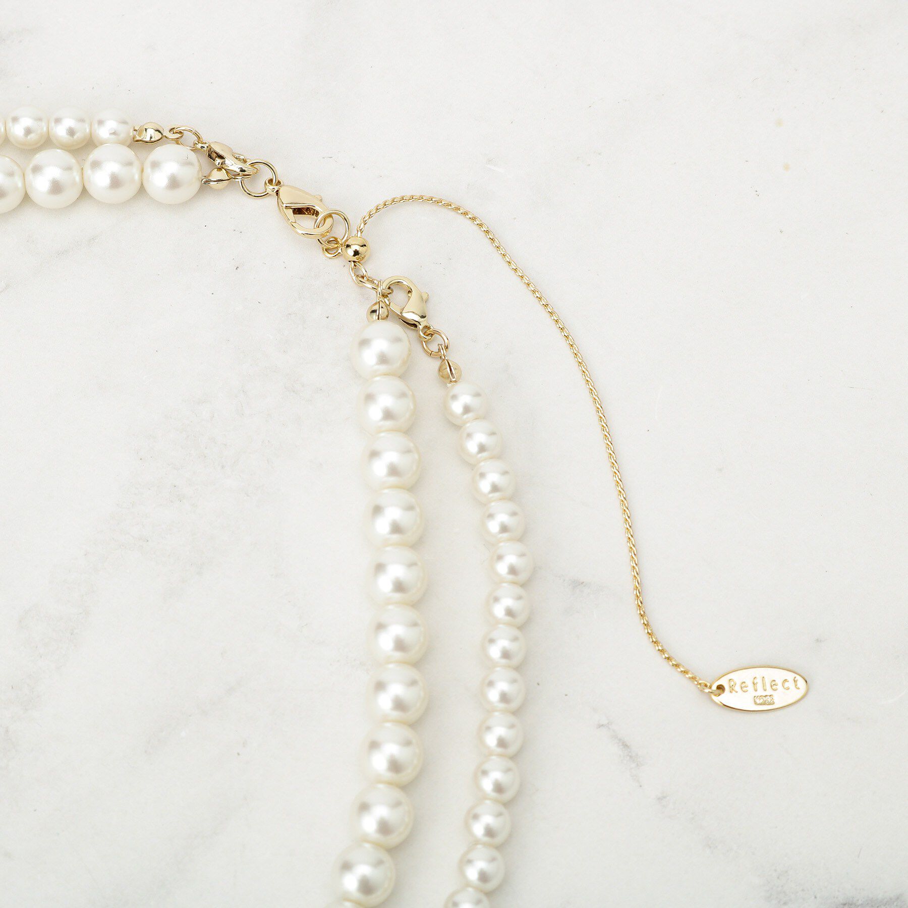 Reflect「【フォーマル／入卒／単品使い可】人工パール2連ネックレス」|ネックレス|