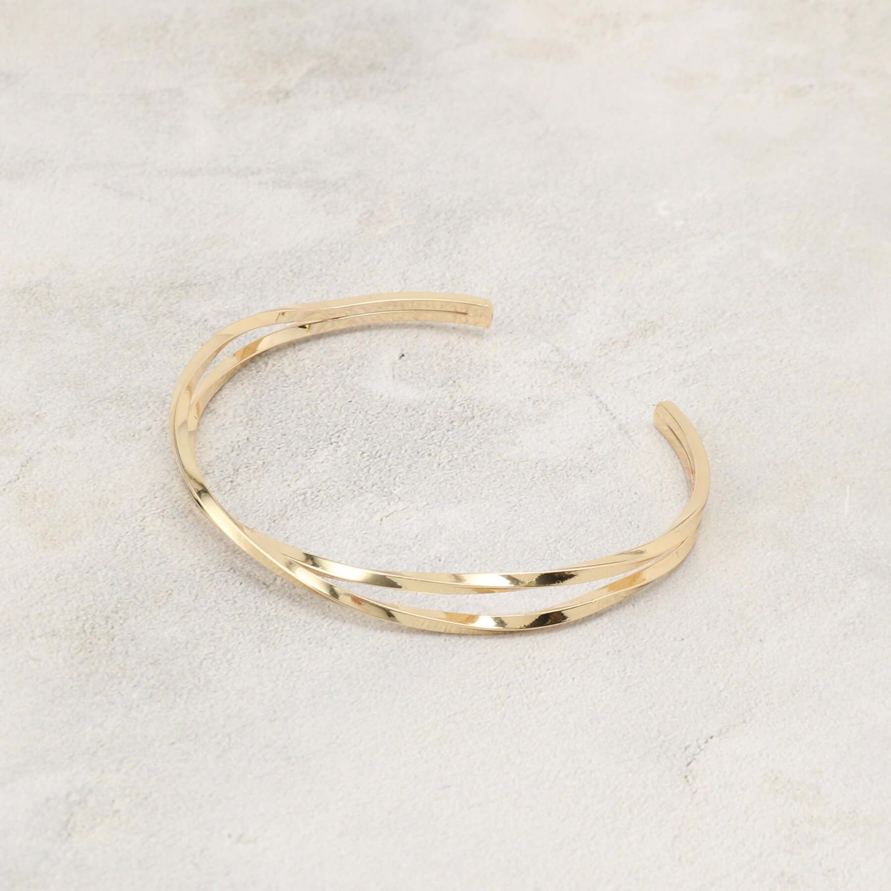 grove「クロスメタルバングル」|ブレスレット・バングル|ゴールド(007)