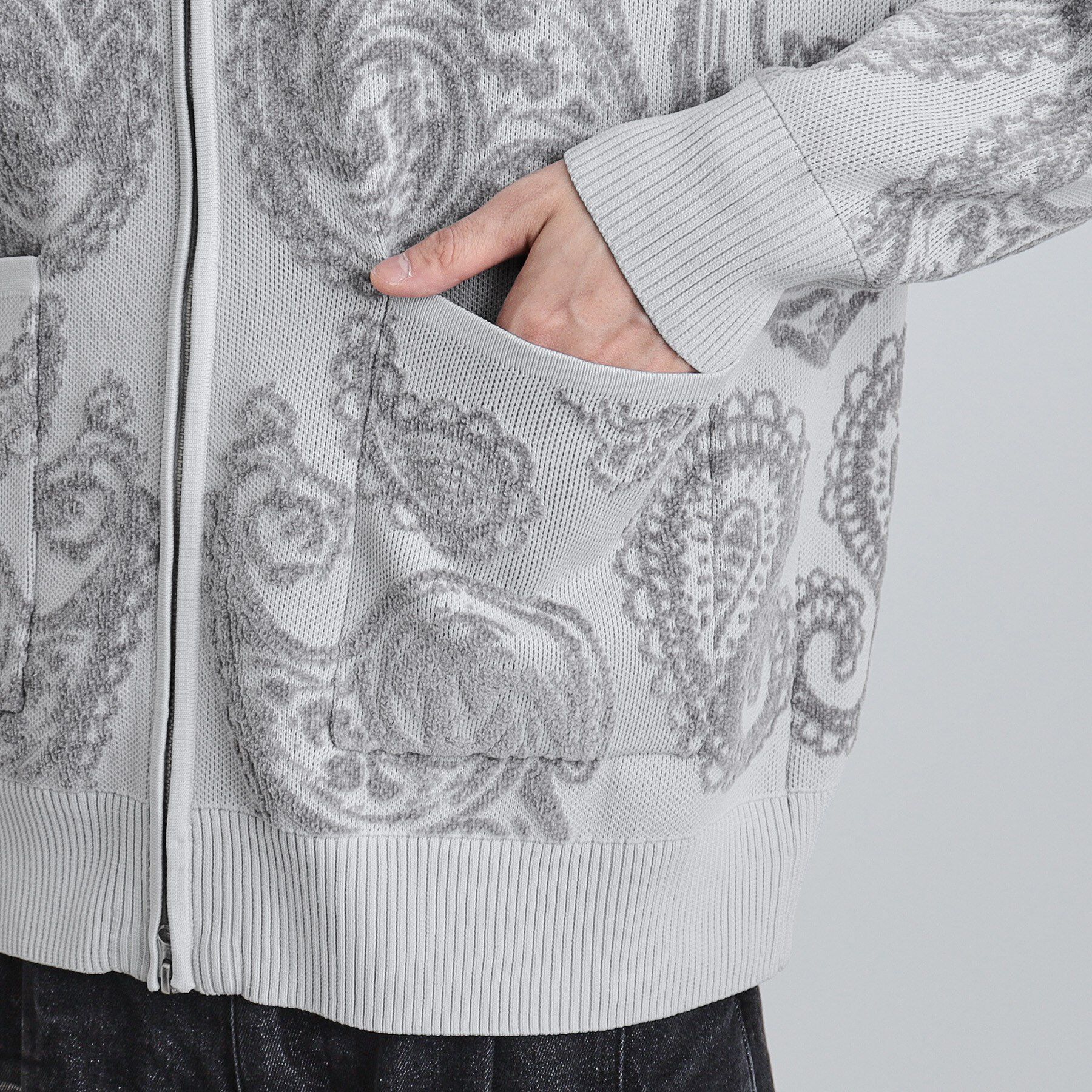 tk.TAKEO KIKUCHI「【洗える】ペイズリージップカーディガン」|カーディガン|