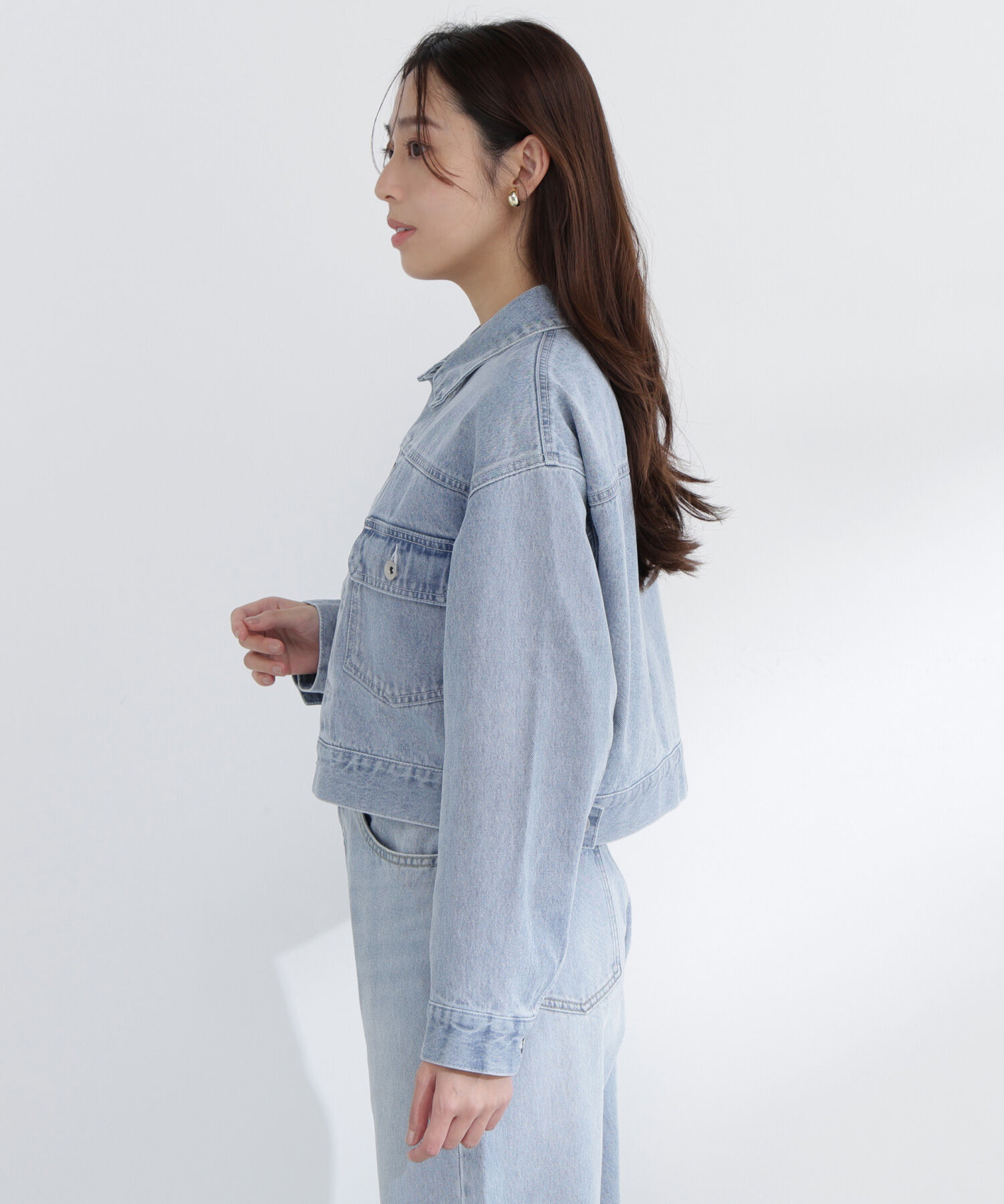  「ショートデニムジャケット」|ブルゾン・スタジャン|