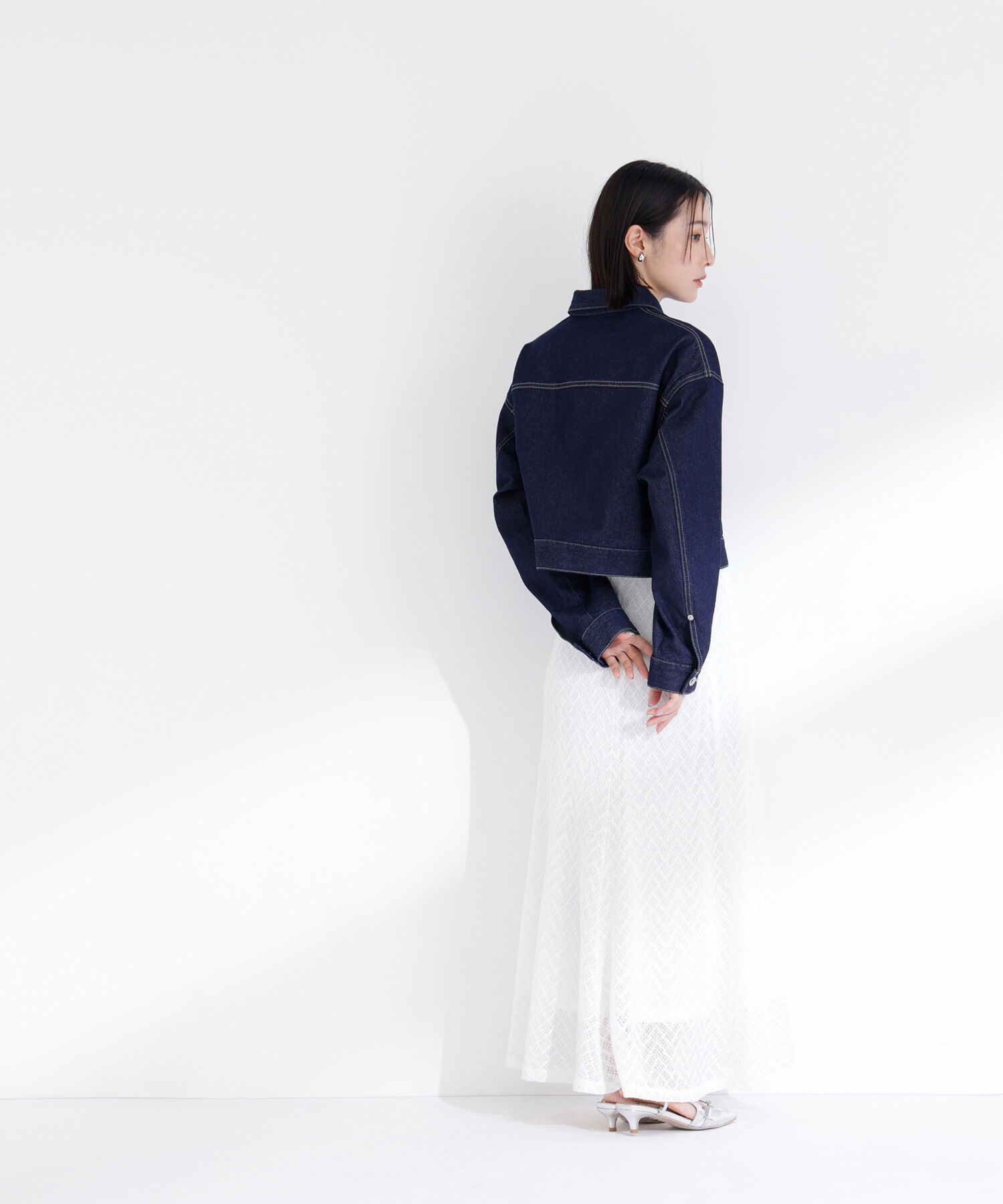  「ショートデニムジャケット」|ブルゾン・スタジャン|