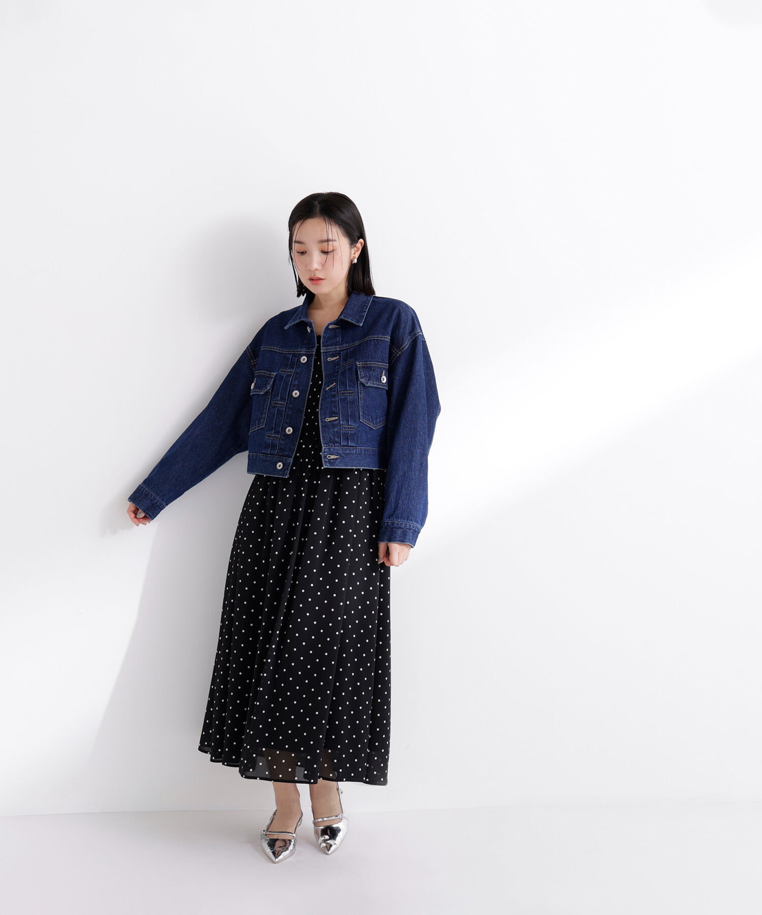  「ショートデニムジャケット」|ブルゾン・スタジャン|