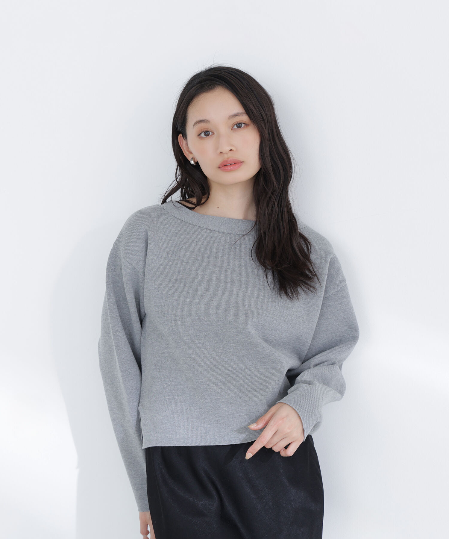  「スウェットライクフォルムニット」|ニット・セーター|