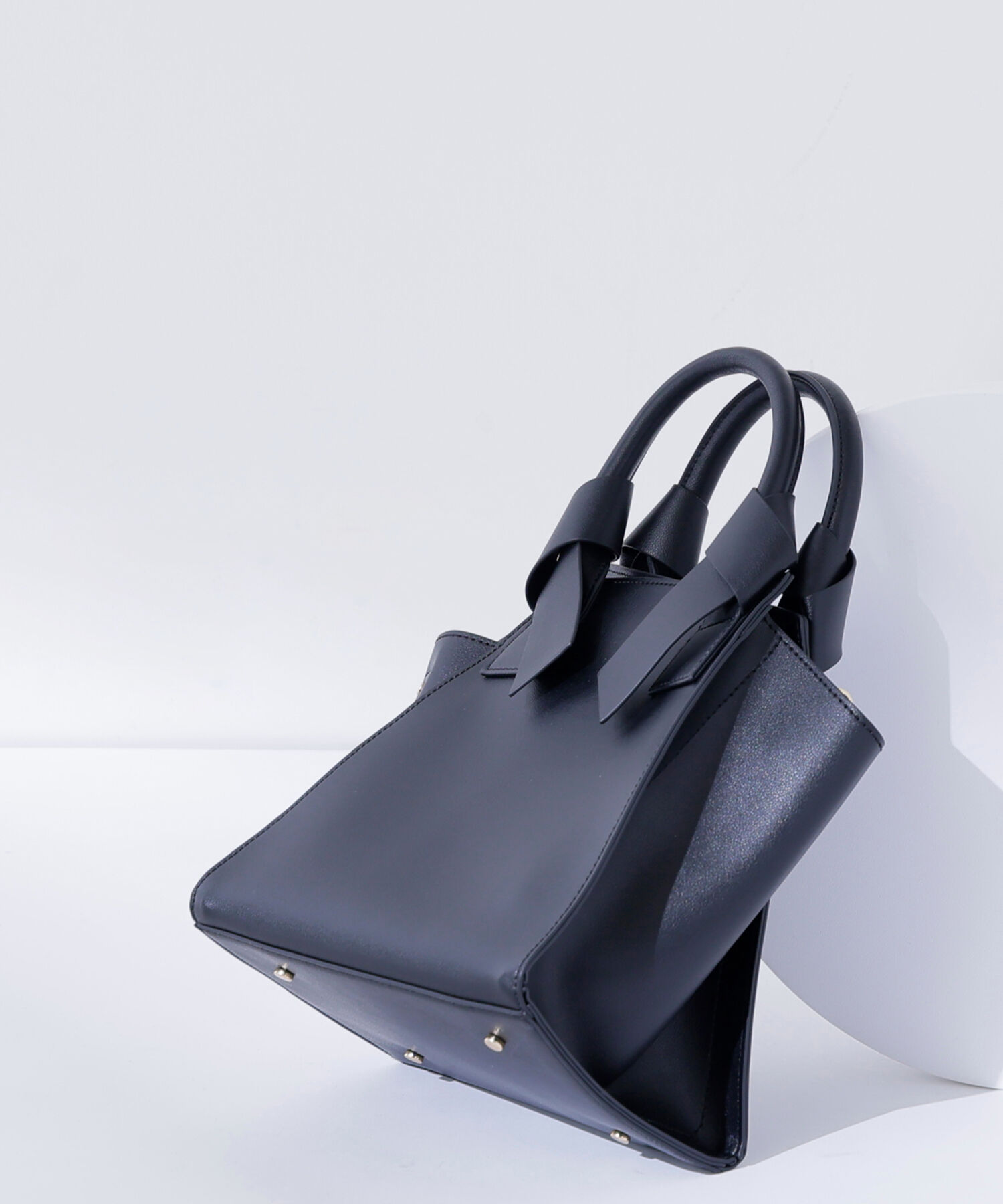  「リボンハンドルトートバッグ」|トートバッグ|クロ