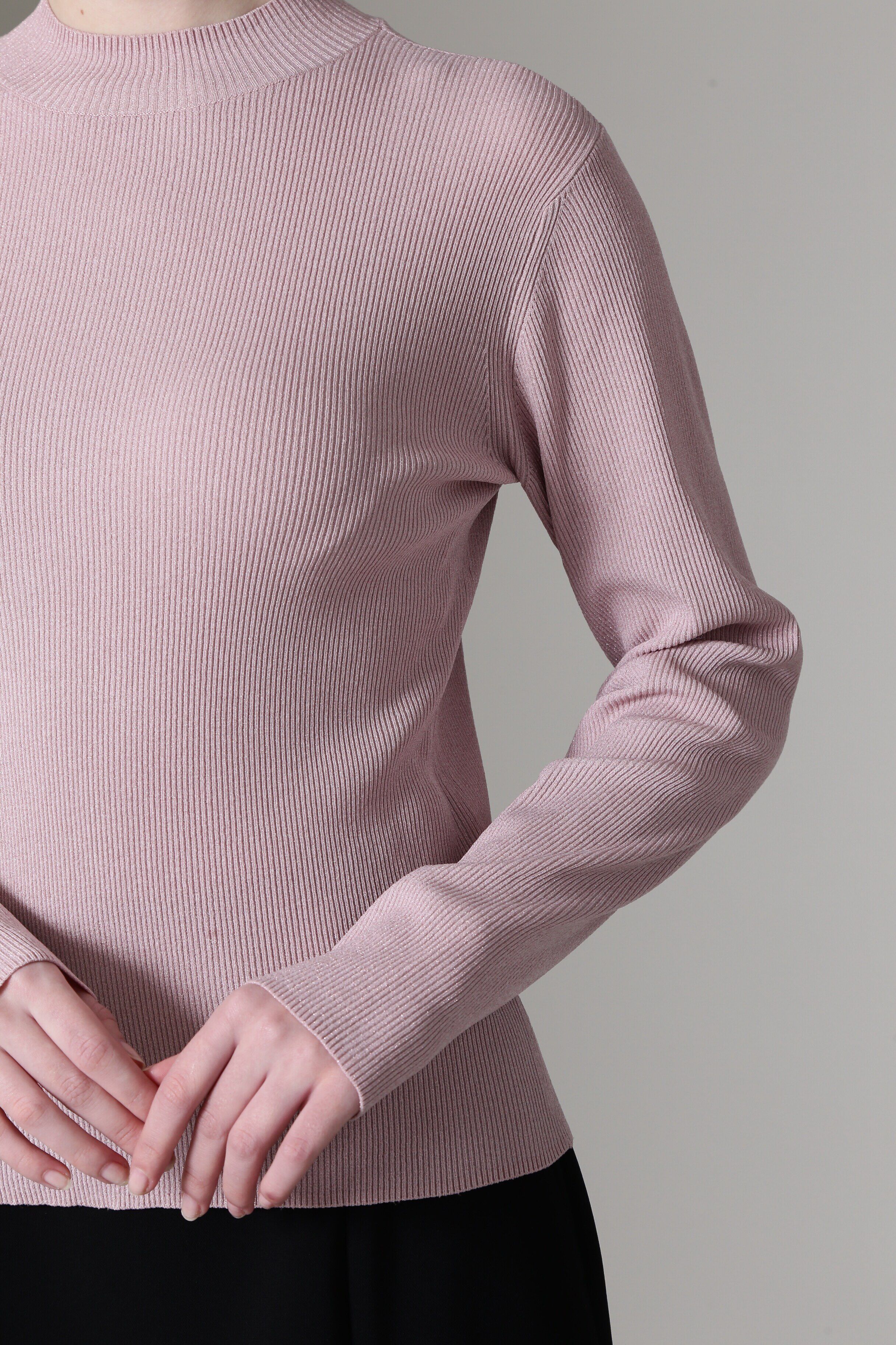  「◆ハイネックラメニットトップス」|ニット・セーター|