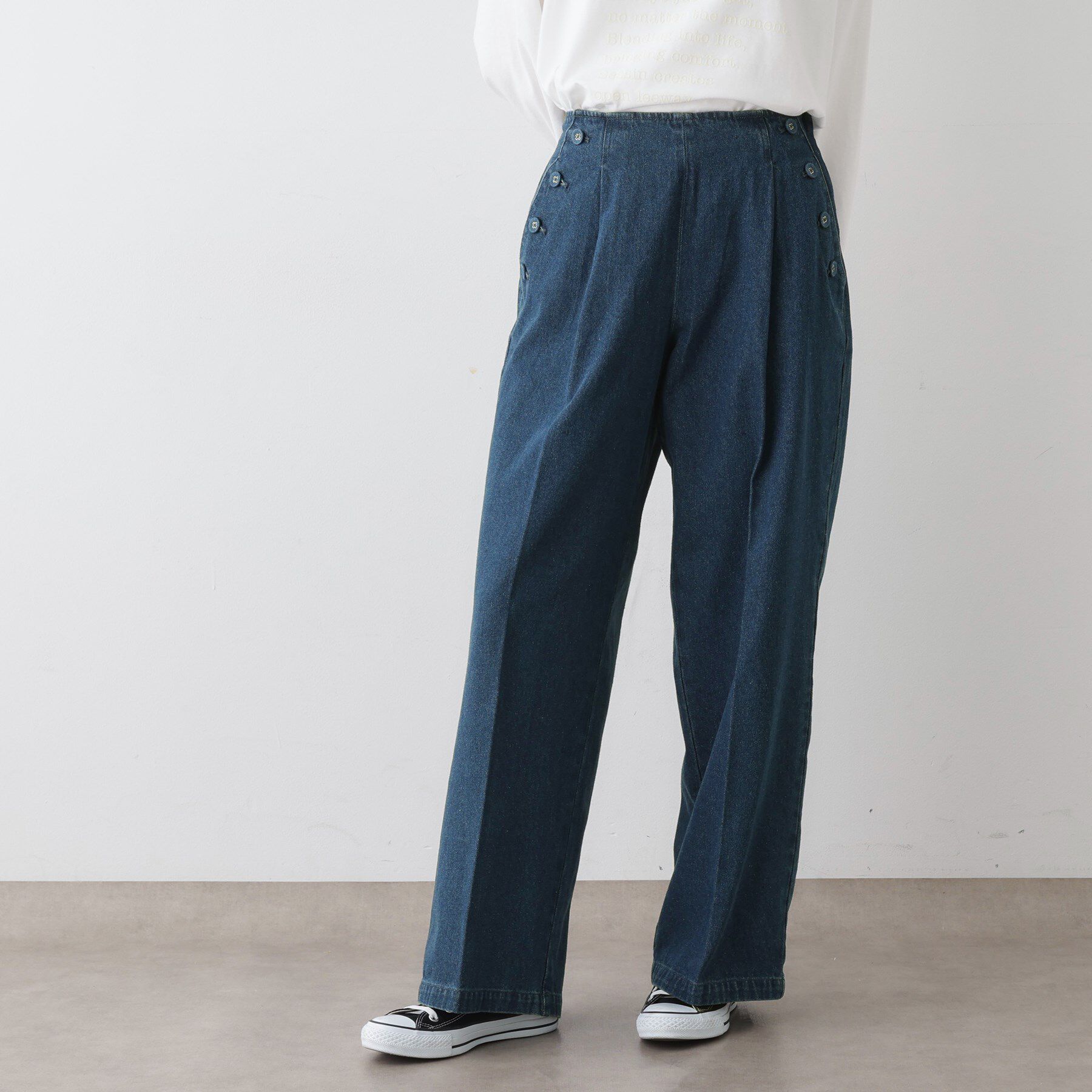 Dessin「【洗える】マリンデニムパンツ」|デニム|ブルー(092)