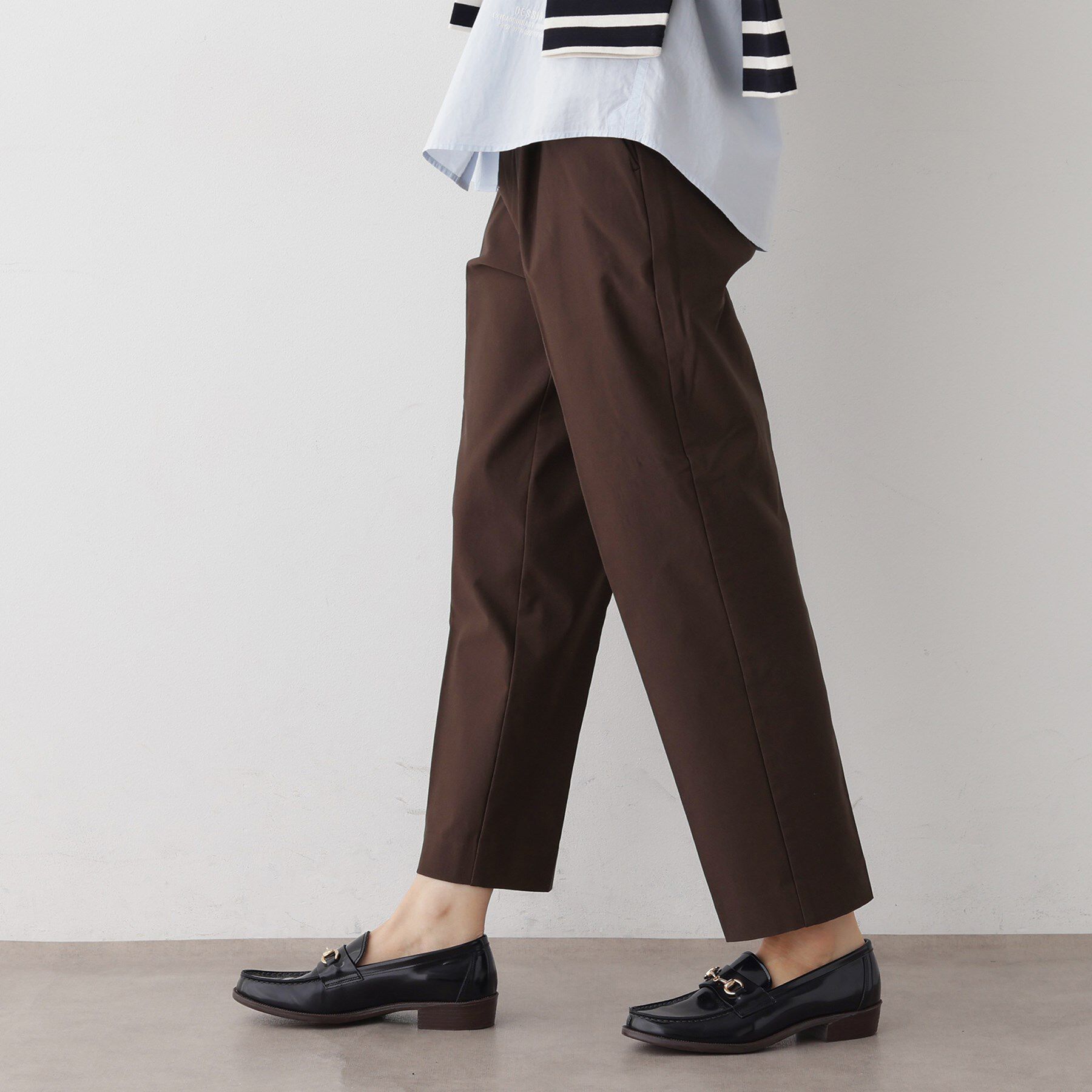 Dessin「【洗える/ウエストゴム】ストレッチイージーパンツ」|その他|ブラウン(044)