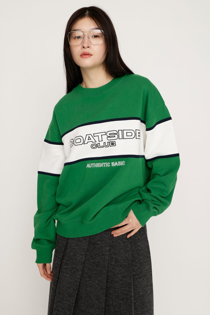 SLY「BLOCKING LINE LOGO SW トップス」|パーカー|