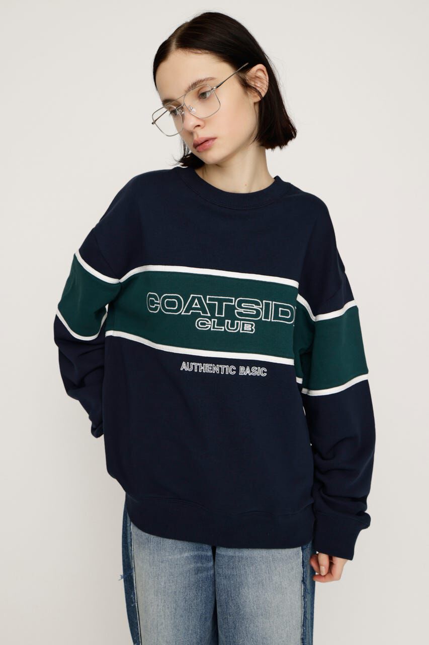 SLY「BLOCKING LINE LOGO SW トップス」|パーカー|NVY