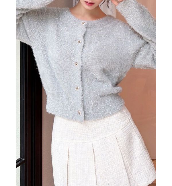 RESEXXY「ラメシャギーカーディガン」|カーディガン|グレー