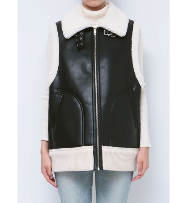 GYDA「フェイクムートンベスト」|ダウンベスト・ベスト|