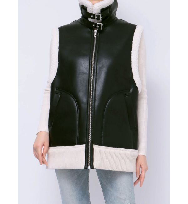 GYDA「フェイクムートンベスト」|ダウンベスト・ベスト|