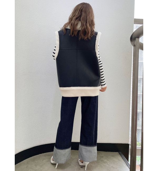 GYDA「フェイクムートンベスト」|ダウンベスト・ベスト|