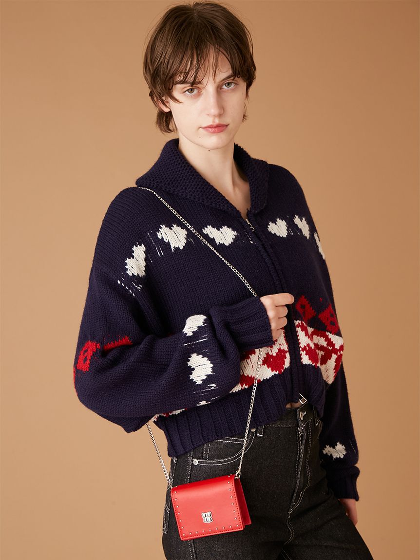 FURFUR「【限定カラー】リボンカシメミニウォレットショルダー」|財布|