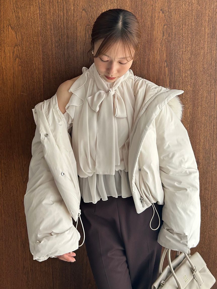 スナイデル　西川 WEB限定カラーあり】西川フードファーショートダウン（SNIDEL