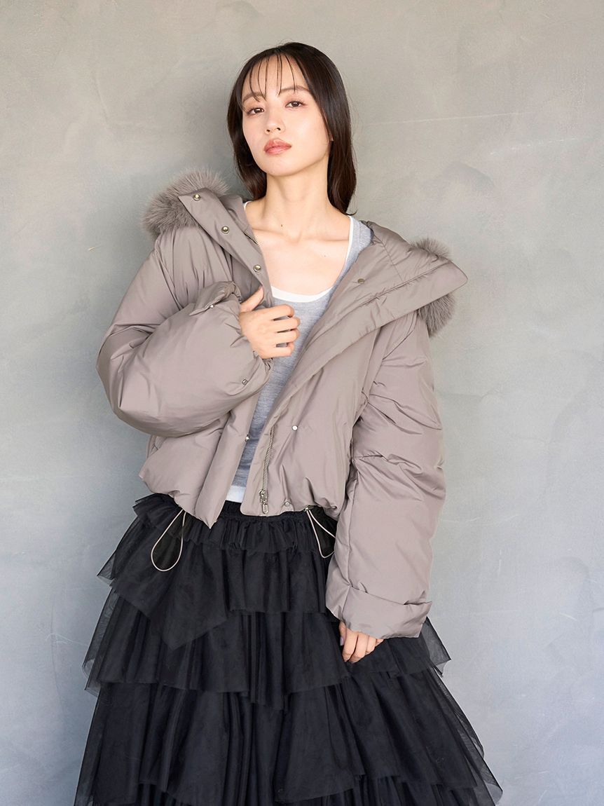 スナイデル　西川 WEB限定カラーあり】西川フードファーショートダウン（SNIDEL