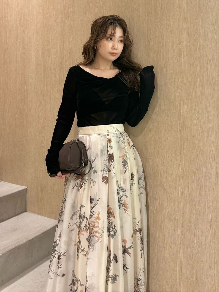 FrayID デコルテタックフロッキーチュールトップス デコルテタックフロッキーチュールトップス（FRAY I.D）｜ルミネの