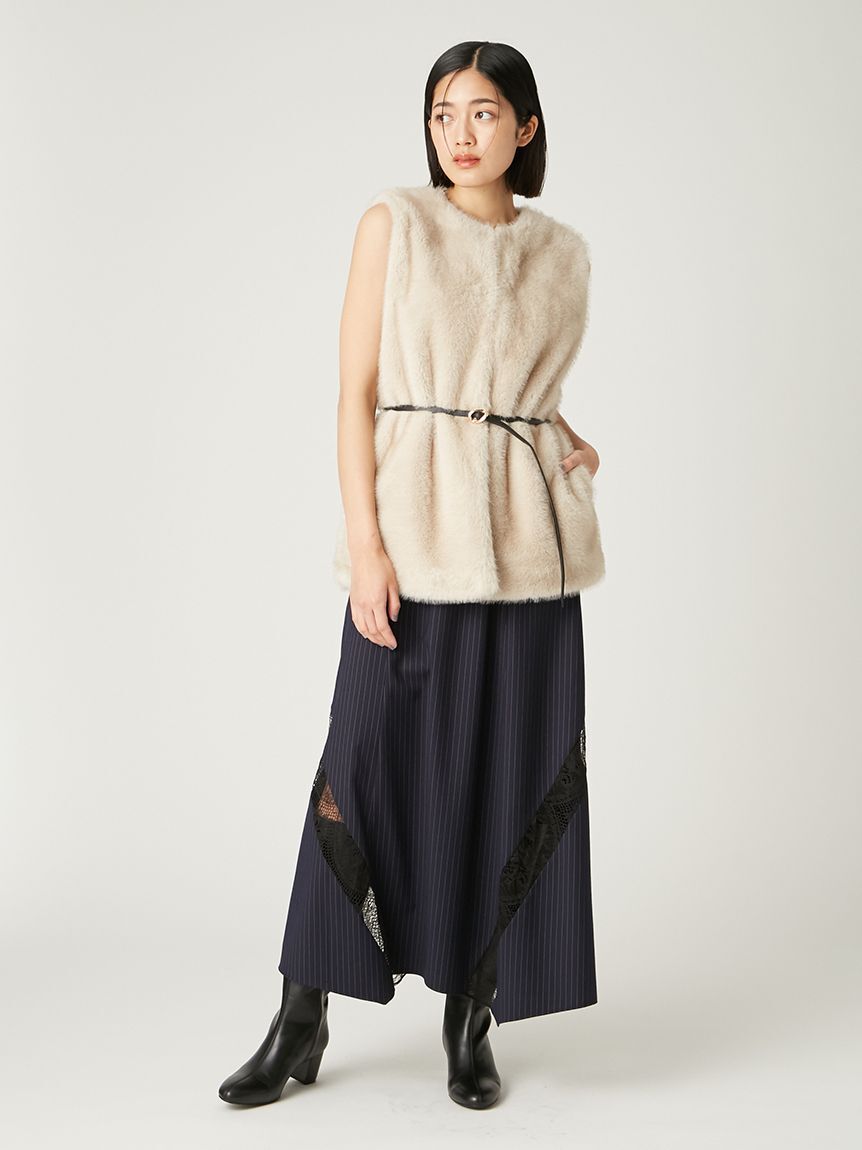 レーストリムスリップワンピース（FRAY I.D）｜ルミネのファッション