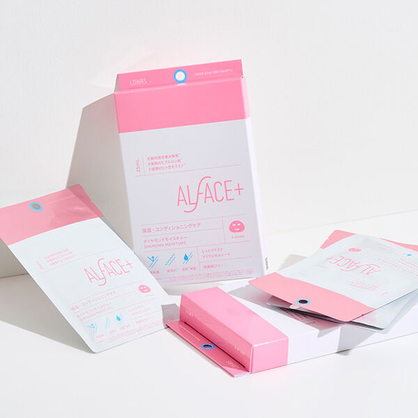 ALFACE＋（オルフェス）「ALFACE+(オルフェス) ダイヤモンドモイスチャー しっとりマスク (25ml&times;4枚入りBOX)」|フェイスマスク・パック|