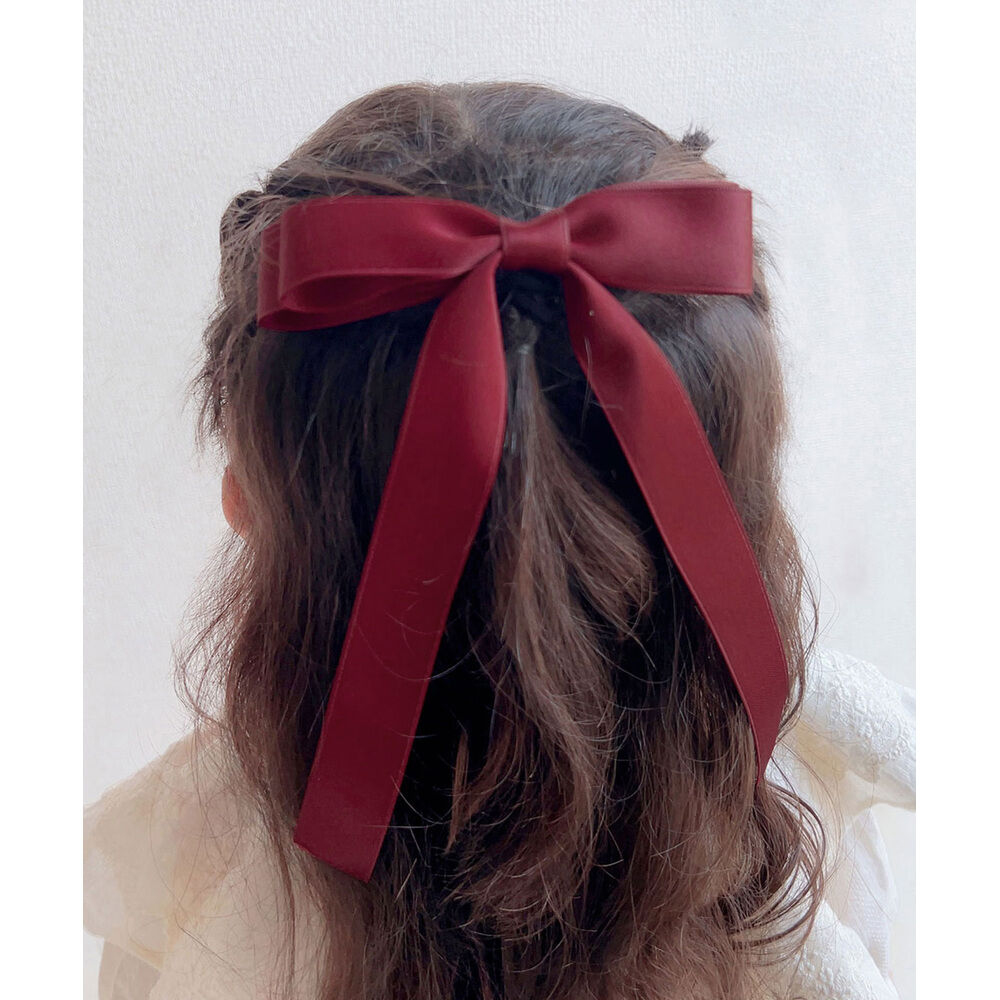 BACKYARD FAMILY「Rora ヘアゴム キッズ 通販 マルテ リボンヘアゴム 髪ゴム 髪飾り 髪どめ 髪留め」|その他|レッド1