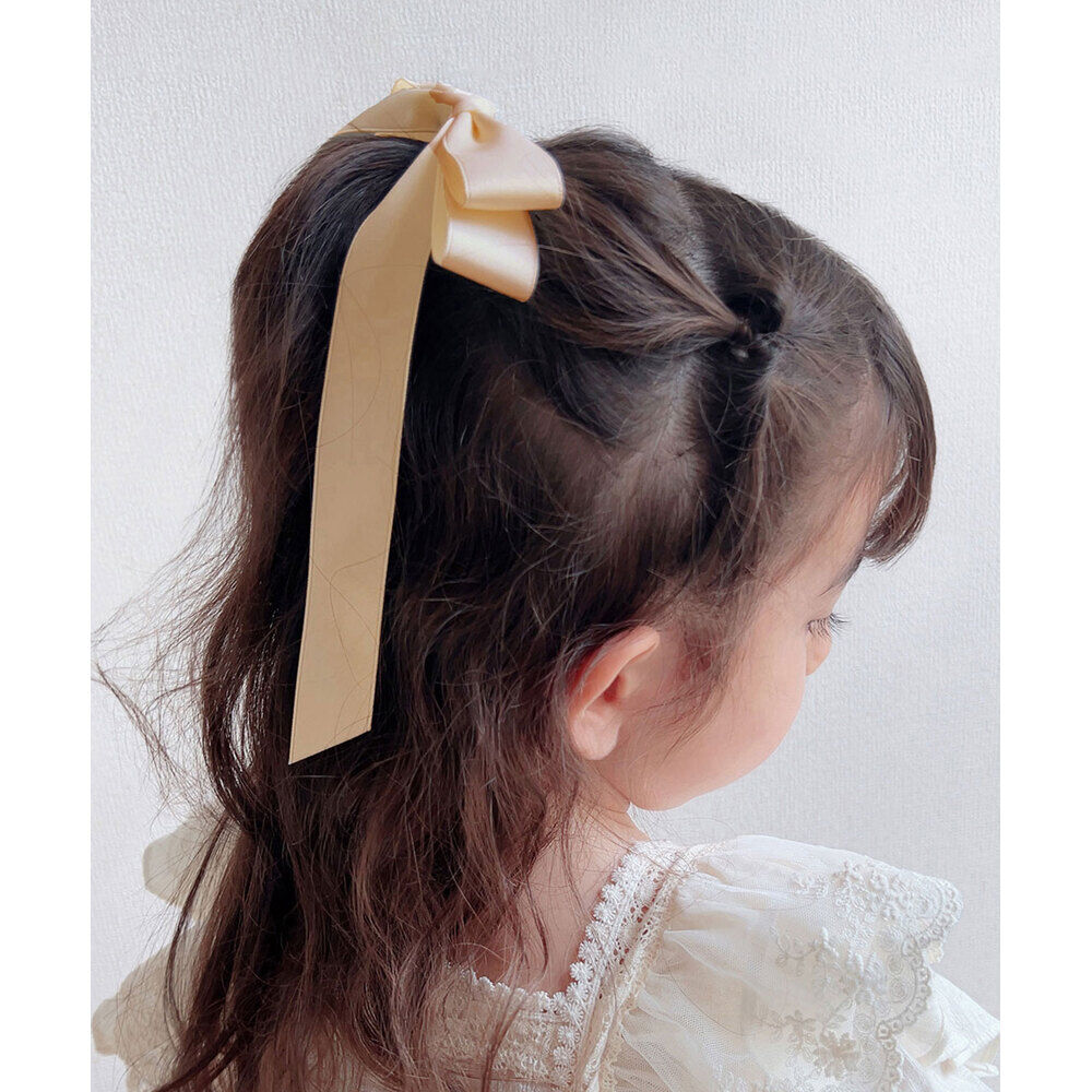 BACKYARD FAMILY「Rora ヘアゴム キッズ 通販 マルテ リボンヘアゴム 髪ゴム 髪飾り 髪どめ 髪留め」|その他|ベージュ1