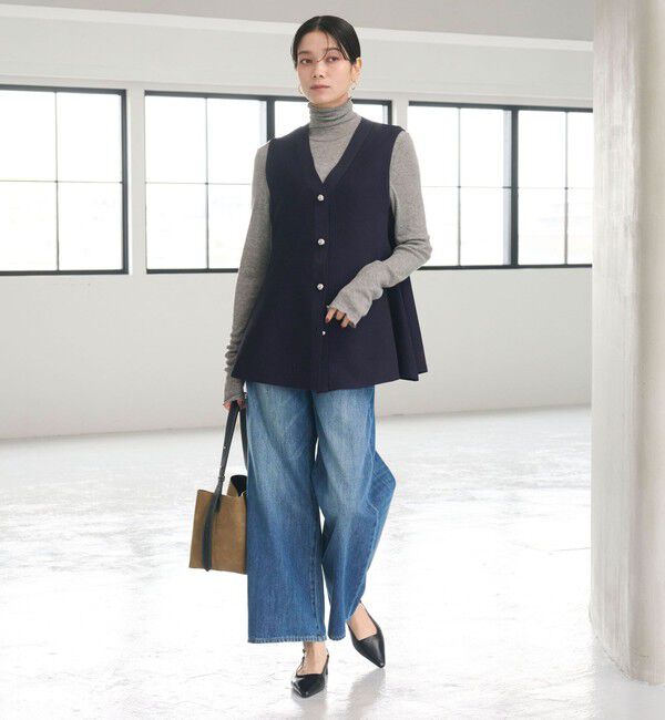 UNITED ARROWS green label relaxing「 ペプラム ジレ ニット プルオーバー -ウォッシャブル-」|ベスト・ジレ|