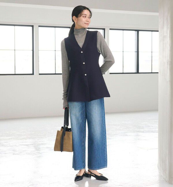 UNITED ARROWS green label relaxing「 ペプラム ジレ ニット プルオーバー -ウォッシャブル-」|ベスト・ジレ|