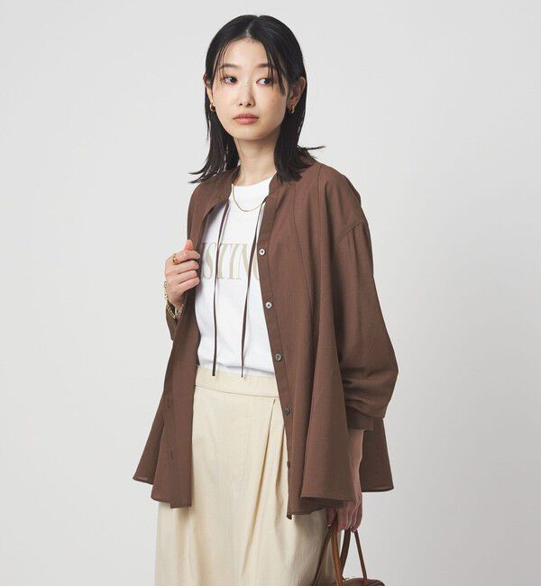 UNITED ARROWS green label relaxing「［size SHORTあり］ミルフィーユ フレア ブラウス」|シャツ・ブラウス|