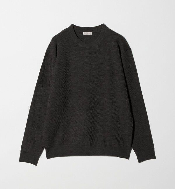 BEAUTY&YOUTH UNITED ARROWS「ウォッシャブルウール ツイル クルーネック ニット 手洗い可能」|ニット・セーター|