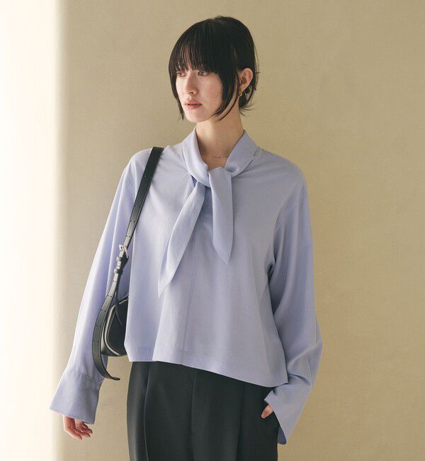 BEAUTY&YOUTH UNITED ARROWS「セルロース タイブラウス ウォッシャブル」|シャツ・ブラウス|