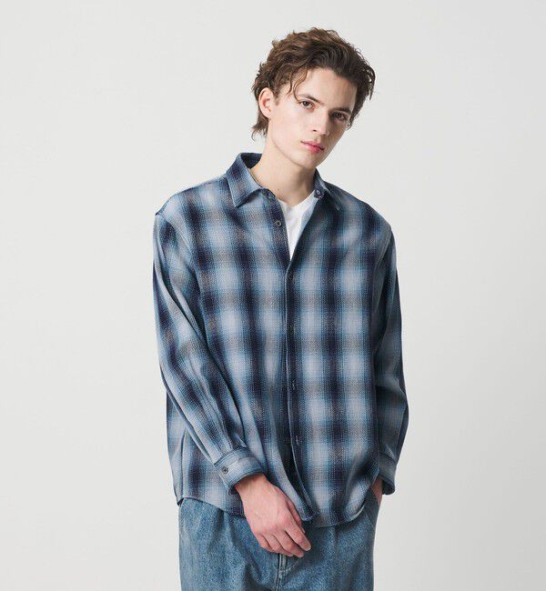 BEAUTY&YOUTH UNITED ARROWS「ドライ ネル オンブレ レギュラーカラー シャツ GRANDE型」|シャツ・ブラウス|