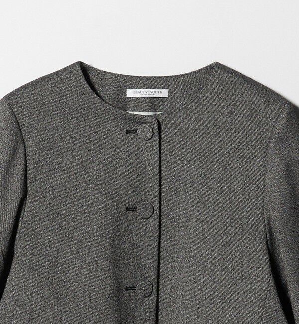 BEAUTY&YOUTH UNITED ARROWS「ツイードライク ノーカラージャケット」|ノーカラージャケット|