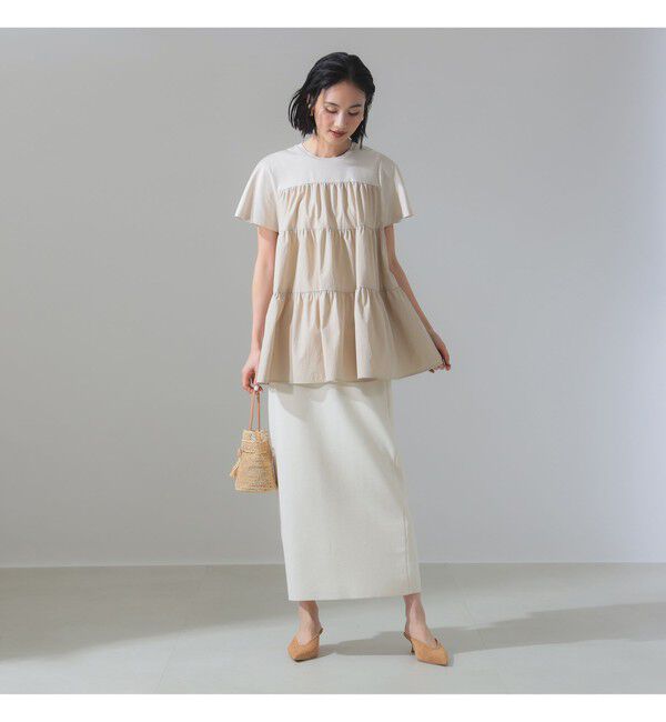 Demi-Luxe BEAMS 「コンビ ティアード プルオーバー」|シャツ・ブラウス|