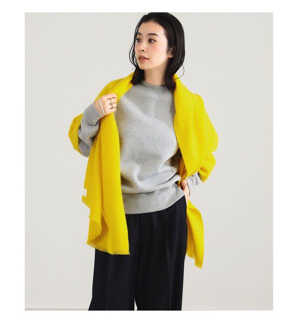 Demi-Luxe BEAMS 「AK+1 / ウール フリンジ ストール」|ストール|YELLOW
