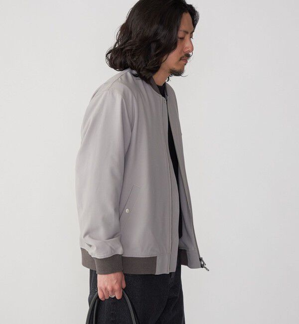 SHIPS「SHIPS: 〈遮熱・吸汗速乾〉ツイル ジップアップ ライト ブルゾン」|ブルゾン・スタジャン|