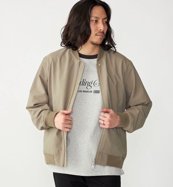 SHIPS「SHIPS: 〈遮熱・吸汗速乾〉ツイル ジップアップ ライト ブルゾン」|ブルゾン・スタジャン|