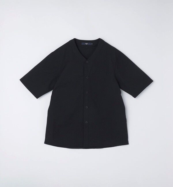 SHIPS Colors 「SHIPS Colors:〈洗濯機可能〉MoveFit(R) ノーカラー ショートスリーブ シャツ」|シャツ・ブラウス|