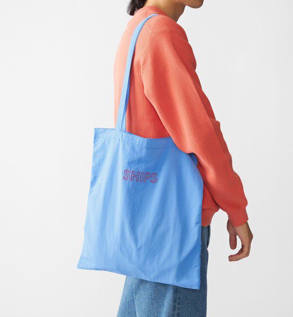 SHIPS「【WEB限定】SHIPS: パッカブル ナイロン SHIPSロゴ エンブロイダリー トート バッグ」|トートバッグ|