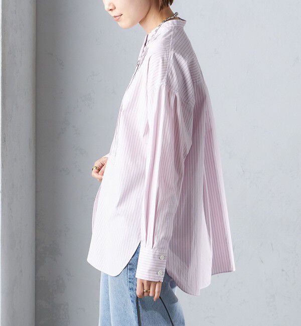 SHIPS for women「〈洗濯機可能〉ピンタック バンド カラー シャツ」|シャツ・ブラウス|