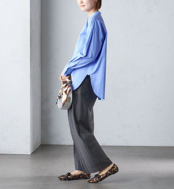 SHIPS for women「〈洗濯機可能〉ピンタック バンド カラー シャツ」|シャツ・ブラウス|