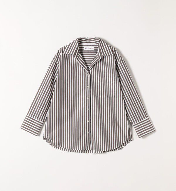 quaranciel「quaranciel:〈洗濯機可能〉REPREVE オープン カラー シャツ」|シャツ・ブラウス|