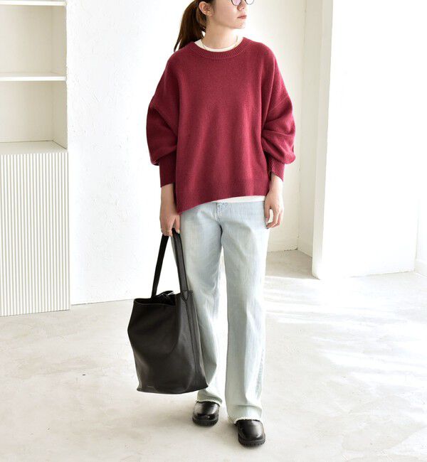 quaranciel「quaranciel:〈手洗い可能〉AQUA カシミヤ ミックス ドルマン ニット 25AW」|ニット・セーター|