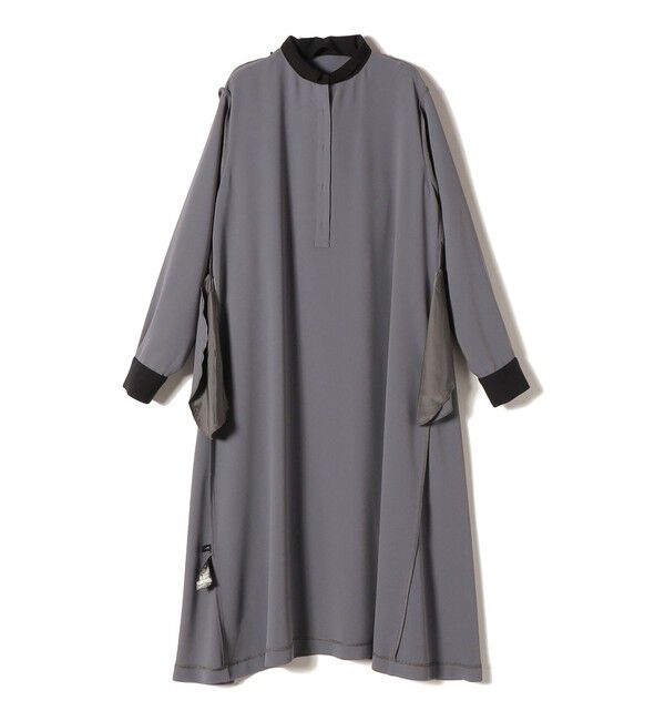 SHIPS for women「〈洗濯機可能〉ライト ダブルクロス バックフリル Aライン ワンピース（セレモニー対応可）」|ワンピース|