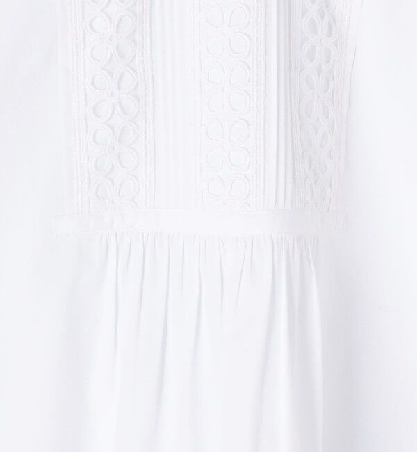 TOMORROWLAND collection「ホワイトコンビネーション スタンドネックブラウス」|シャツ・ブラウス|