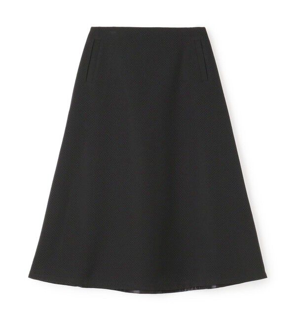 Ballsey「パンチングトリプルクロス トラペーズスカート」|台形|19 ブラック