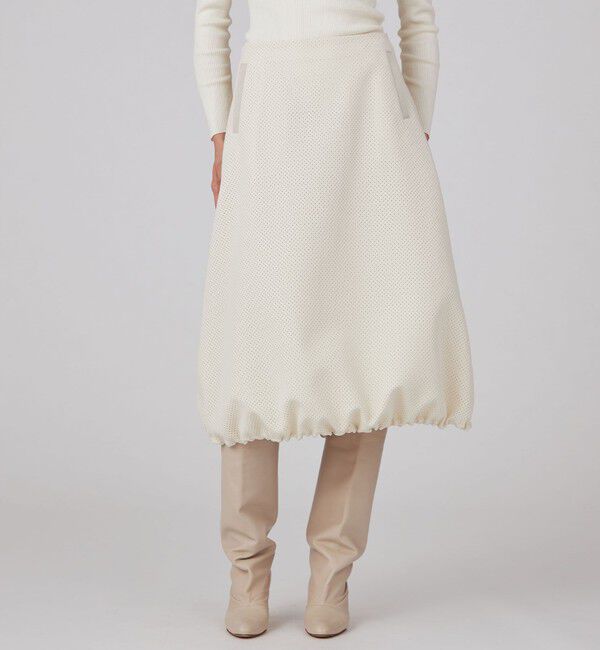 Ballsey「パンチングトリプルクロス トラペーズスカート」|台形|